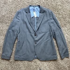Taylor Stitch Telegraph Suit Jacket Grey Charcoal Linen Wool Men’s Size XL / 44